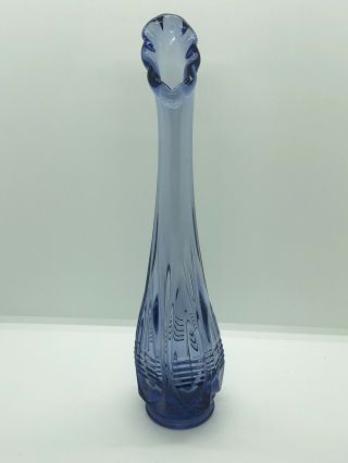 Vintage Fenton Clear Purple Blue Bud Vase Mcm