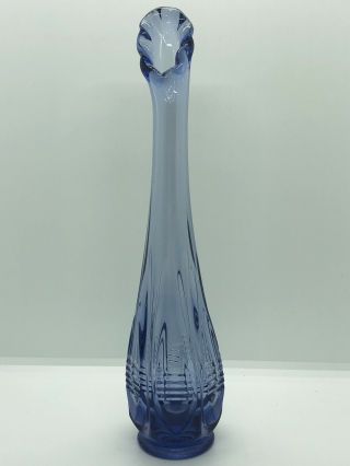 Vintage Fenton Clear Purple Blue Bud Vase MCM 2