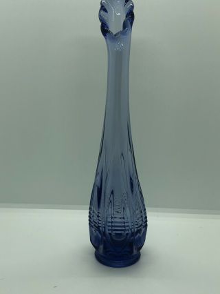 Vintage Fenton Clear Purple Blue Bud Vase MCM 4