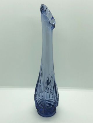 Vintage Fenton Clear Purple Blue Bud Vase MCM 5