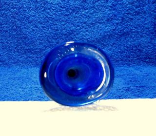 Aseda Glasbruk Blue Swedish Art Glass ' Jack In The Pulpit ' Or ' Bone ' Vase 5