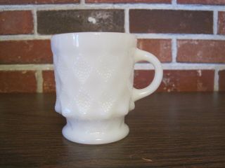 1 Vintage Anchor Hocking Fire King Oven Proof Stackable White Cup