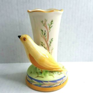 Vintage Pfaltzgraff Villa Della Luna Anniversary Bird Figurine Ceramic Vase