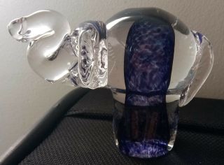 Ihg Made In Waterford Ireland Crystal Elephant Paperweight 3 " Tall Ireland