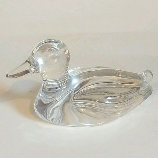 Vintage Princess House 24 Lead Crystal Mallard Duck Figurine