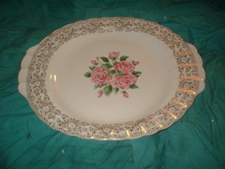 Vintage Sebring Pottery Co.  China Bouquet Serving Platter