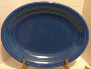 Fiestaware Lapis Blue Medium Oval Serving Platter 11 1/2 " Fiesta