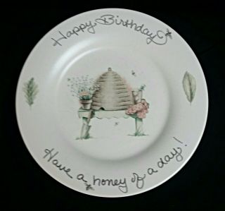 Pfaltzgraff Naturewood " Happy Birthday " Have A Honey Of A Day Plate Rare Euc