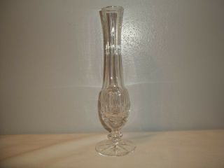 Waterford Lead Crystal Glass Bud Vase Signed 9 1/4 " H No Box