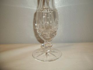 WATERFORD LEAD CRYSTAL GLASS BUD VASE SIGNED 9 1/4 