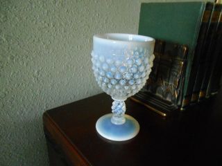 Fenton Art Glass Hobnail White French Opalescent Water Goblet