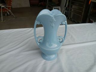 Abingdon Vase Blue Double Handle No Chips Or Cracks