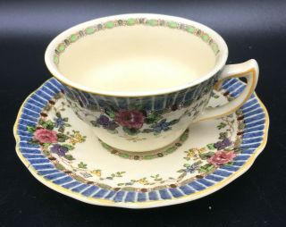 Vintage Royal Doulton The Vernon Coffee / Tea Cup & Saucer Made in England 2
