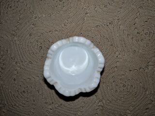 Fenton? Hobnail White Milk Glass 3 Footed Votive Candle or Toothpick Holder 3