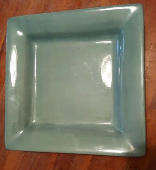 Set Of 4 Tabletops Unlimited Espana Teal Blue Square Dinner Plate Dish