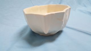 NELSON McCOY LILY BUD PLANTER Cream Colored Vase Bowl 1940s 4