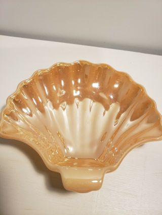 Vintage Peach Luster Shell Dish