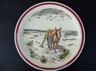 Vernon Kilns California Art Pottery Bits Of The Old West Thirst Plate Exc