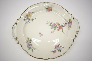 Bernardaud Limoges France Chantilly Pierced Handle Porcelain Serving Plate