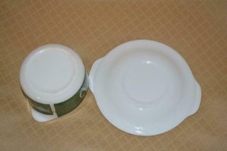 Gravy Boat & underplate Colonial Homestead Green by Royal China bowl & plate 3