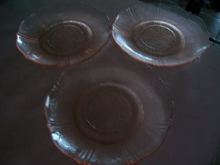 American Sweetheart Pink Saucers (3)
