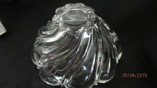 VINTAGE Mikasa Peppermint CLEAR SWIRL Crystal Glass Bowl 5 1/2 