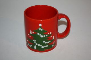 Vintage Waechtersbach Christmas Tree Red Coffee Mug Made W.  Germany Euc