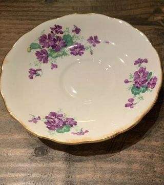 Antique Colclough Floral English Fine Bone China Single Saucer