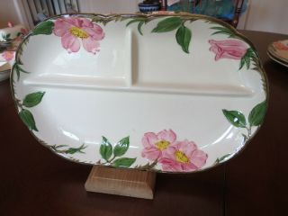 Franciscan Desert Rose Vintage Divided Relish Dish Made In California 12 " X 7.  5 "