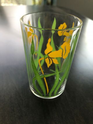 Vintage Swanky Daffodil Juice Glass.  3 1/2” Tall