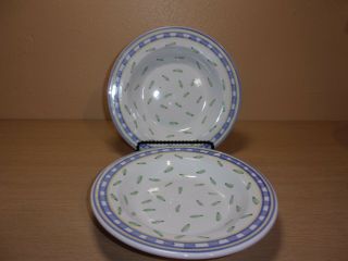 Set Of 2 Williams Sonoma Hand Painted Tournesol Italy 9 - 1/4 Soup/pasta Bowls