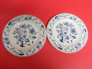 Two Royal China Doorn,  Blue Onion 10 Inch Dinner Plates