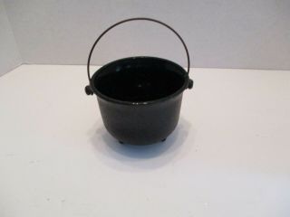 Black Glass Cauldron With Handle