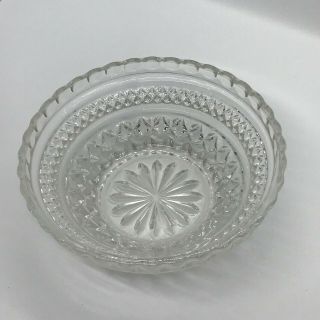 Antique American Brilliant Cut Glass Bowl - Georgous Clear,  No Chips Or Cracks.