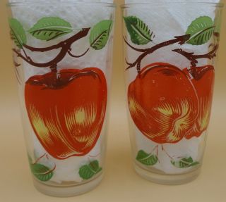 Vintage Hulman and Company Peanut Butter Jar Apple Glasses 3