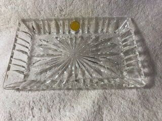 Bleikristall Crystal Rectangle Tray,  6 - 3/4 X 4 - 1/2 "