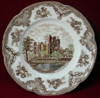 Johnson Brothers China Old Britain Castles Brown Multicolor Dinner Plate 10 - 1/8 "
