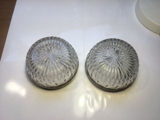 Two Crystal Small Silver Rimmed Bowls No Marks 5