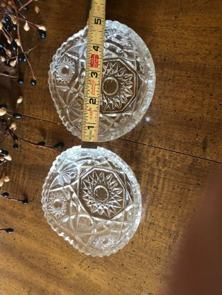 Antique American Brilliant Cut Glass Crystal Bowls Unsigned Pattern