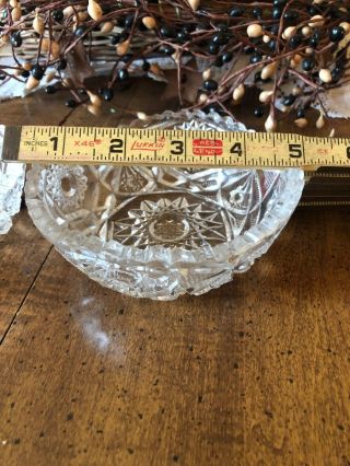 Antique American Brilliant Cut Glass Crystal Bowls Unsigned Pattern 2