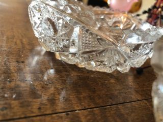 Antique American Brilliant Cut Glass Crystal Bowls Unsigned Pattern 4
