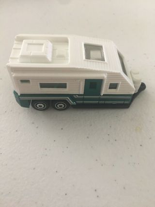 Matchbox Travel Trailer White And Green No Package Great Shape