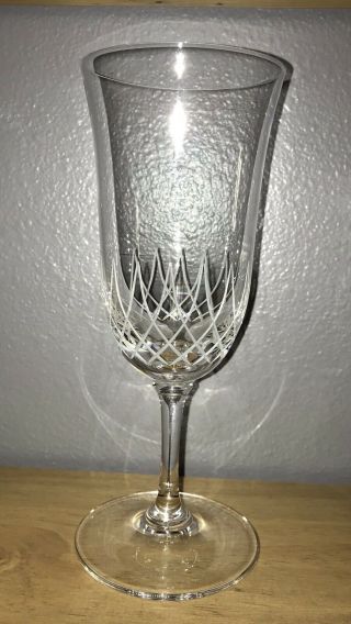 Vera Wang Wedgwood Crystal Infinity Pattern Wine Water Glass Goblet Etched
