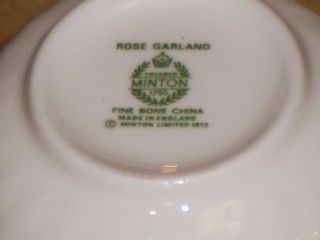 Minton ROSE GARLAND Tea Cup and Saucer Pink Flowers Bone China 3