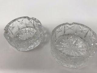 Vintage Pair Two Of Waterford Crystal Ash Trays Bowls 3