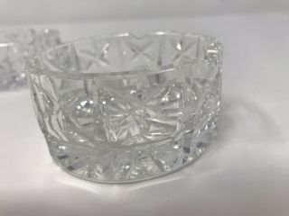 Vintage Pair Two Of Waterford Crystal Ash Trays Bowls 4
