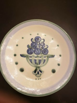 Vintage M A Hadley Pottery,  11 " Dinner Plate W/ Bouquet Pattern,