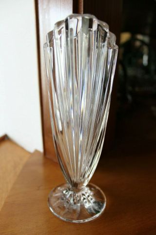 Marquis By Waterford Crystal Nautic Shell Bud Vase 7 " Vintage 1992