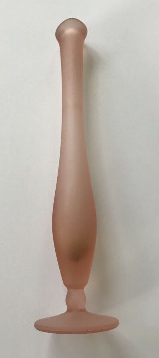 Vintage Pink Depression Glass Footed Single Bud Vase 9 1/2” Tall