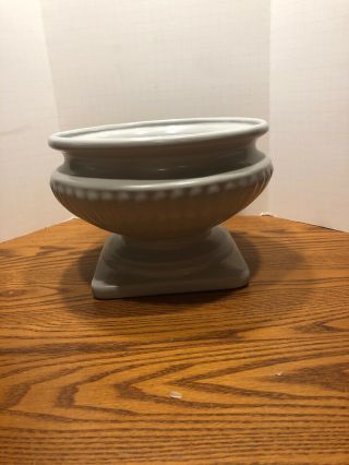 Vintage Eggshell Gray Royal Haeger Art Pottery Urn Vase Planter Pedestal